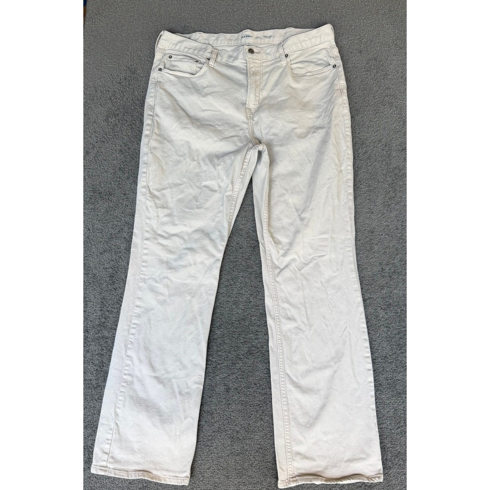 Old Navy Mens 40x34 Bootcut Built-In Flex Khaki Stone Jeans